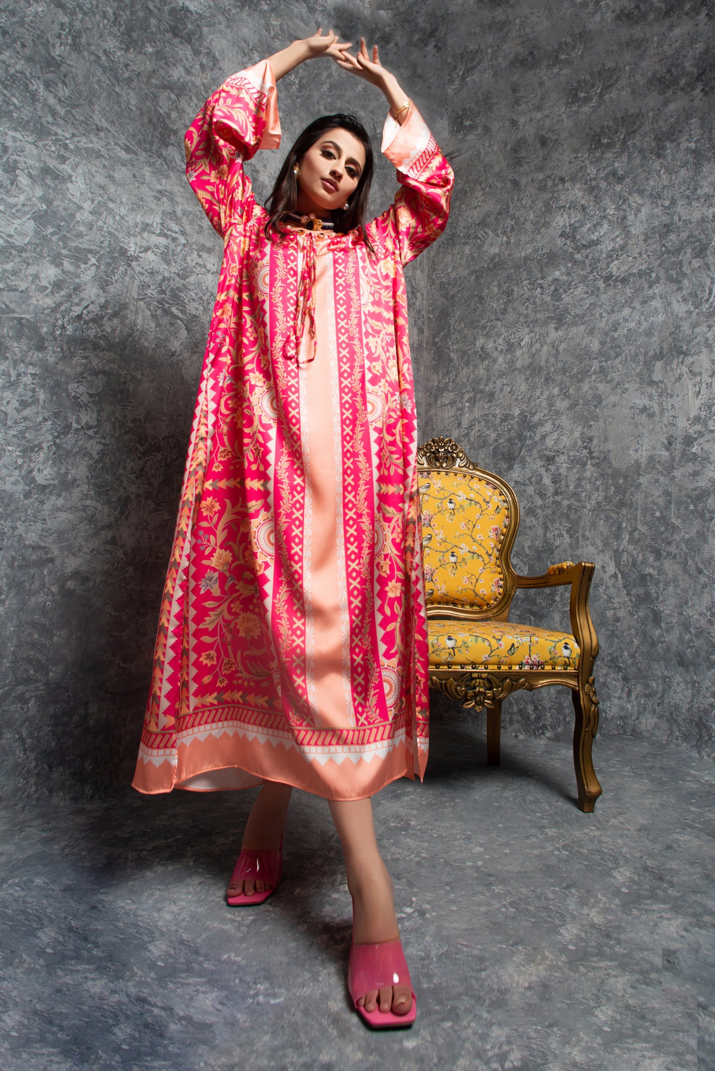 HOT PINK KAFTAN