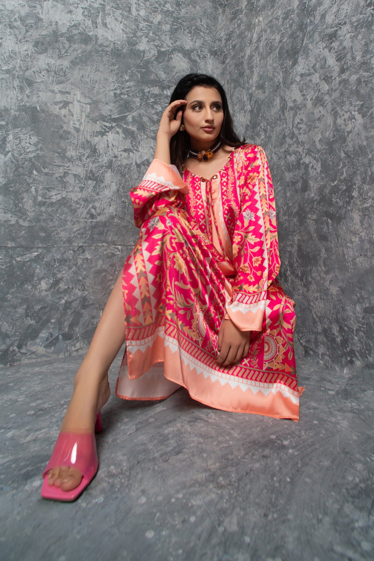 HOT PINK KAFTAN